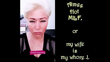 Beautiful mature bitch Aimee Hot MILF is cumming for you .!. ))